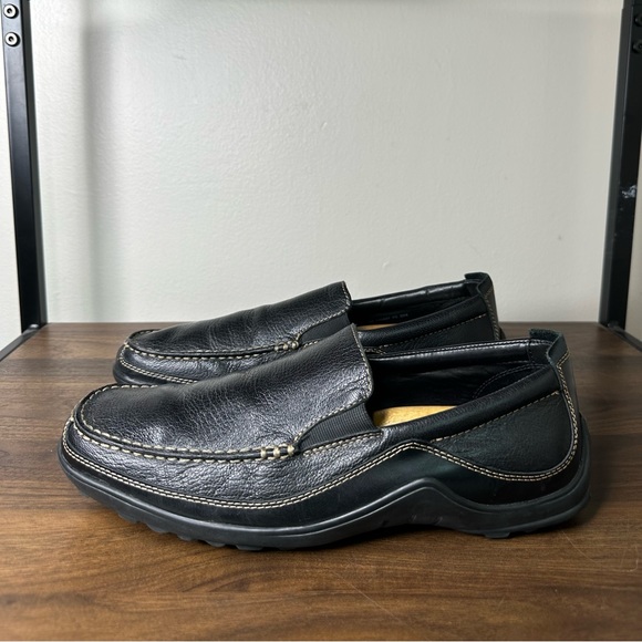 Cole Haan Black Leather Tucker Loafers 9 - Picture 1 of 7